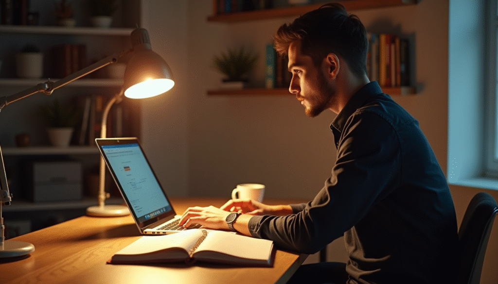 Deep Work erklärt - So erreichst du maximale Konzentration in kurzer Zeit 1 Deep Work Arbeitsplatz maximale Konzentration produktiv arbeiten Schreibtisch modern