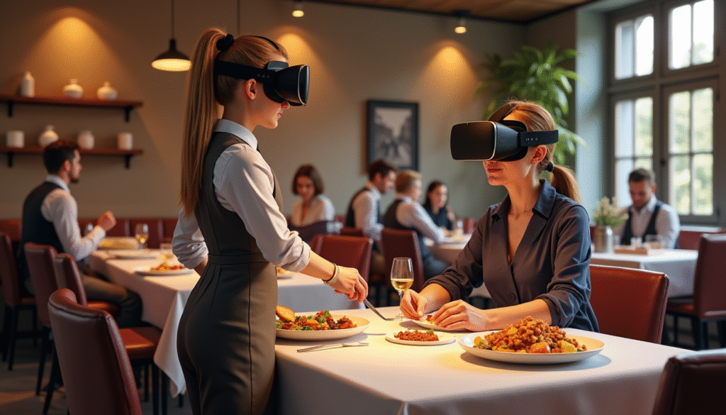Student übt Französisch in virtuellem KI-Restaurant