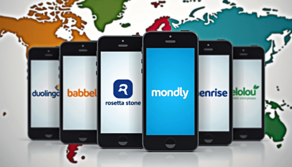 Übersicht der besten Sprachlern-Apps mit KI.
