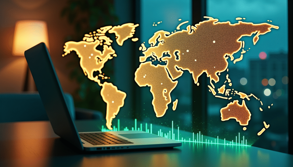 Evergreen Content Masterplan mit globaler Weltkarte zeigt internationale Content-Strategie für nachhaltigen Erfolg