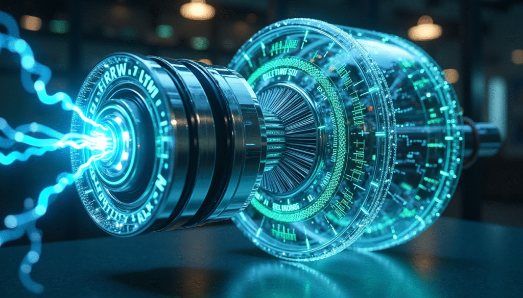 Futuristischer SEO Turbo Motor optimiert Evergreen Content für maximale Suchmaschinen-Performance